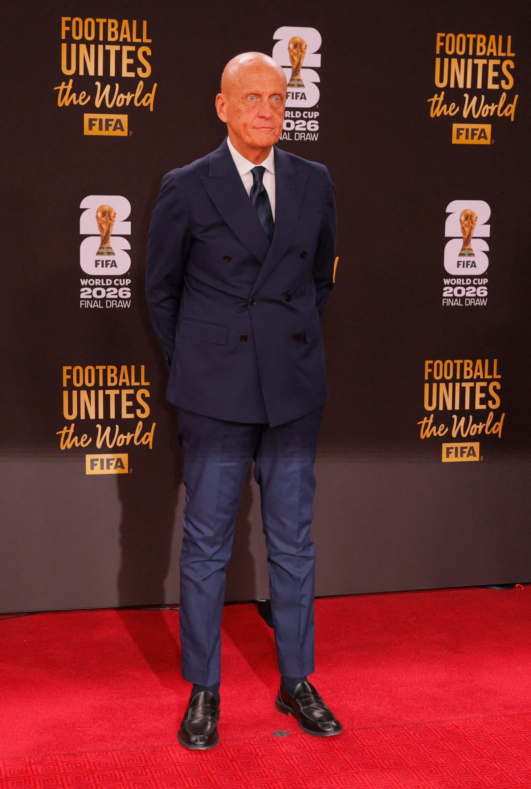 Pierluigi Collina durante el reciente sorteo del Mundial (Foto REUTERS/Brian Snyder)