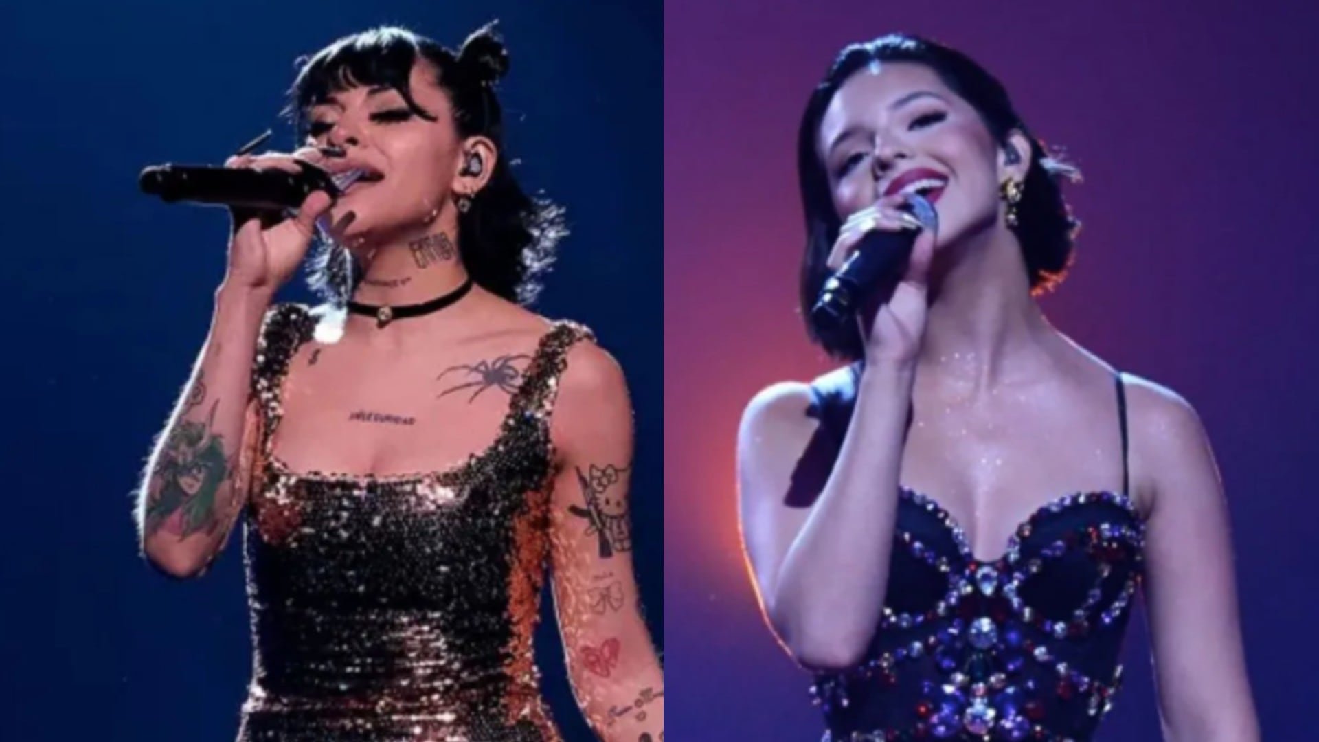 Cazzu y Ángela Aguilar. (Billboard / Premios Juventud)