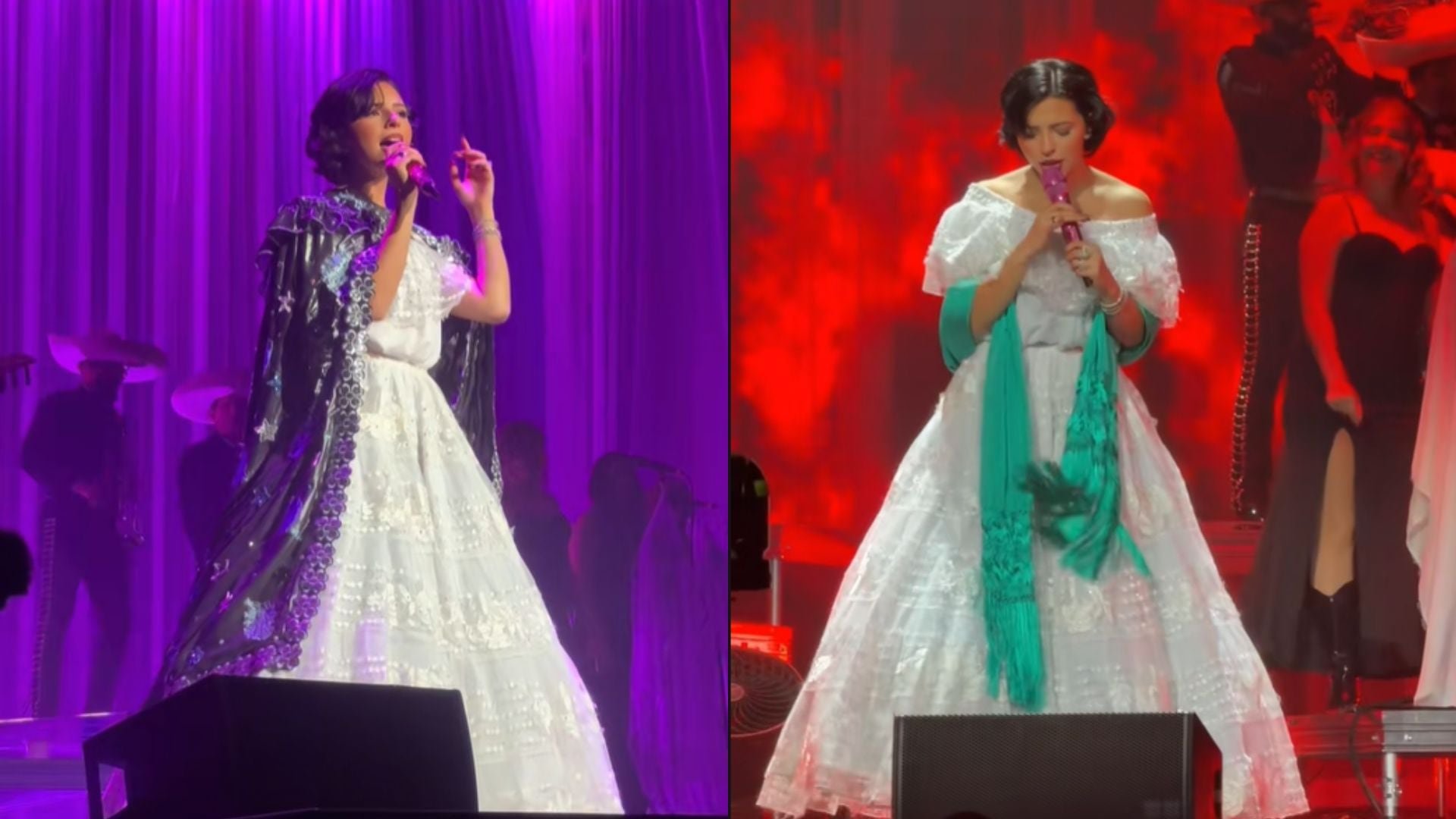 Ángela Aguilar reveló que posiblemente su padre participará con ella en futuros conciertos.