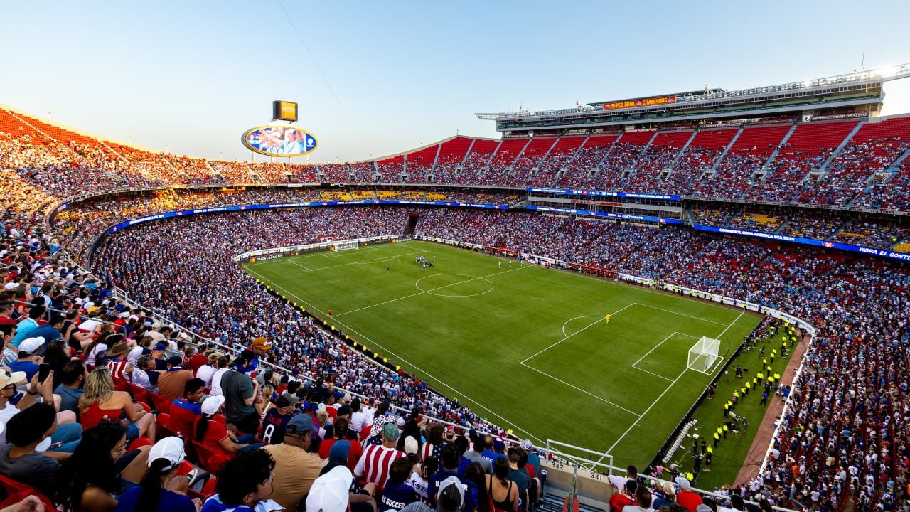 El Arrowhead Stadium, en Kansas City, es la casa de los Chiefs. Allí, Argentina tendrá su debut en el Mundial (crédito Chiefs)
