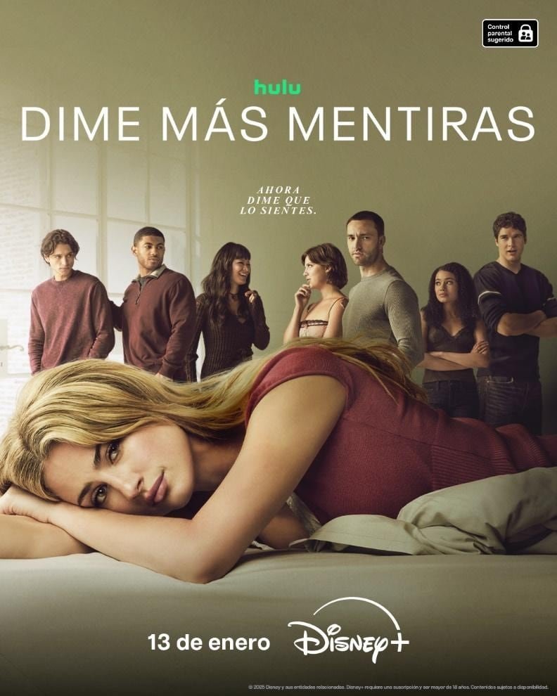 La serie Dime más mentiras, basada en la novela de Carola Lovering, se consolidó como un fenómeno generacional desde su estreno. (Disney Plus)