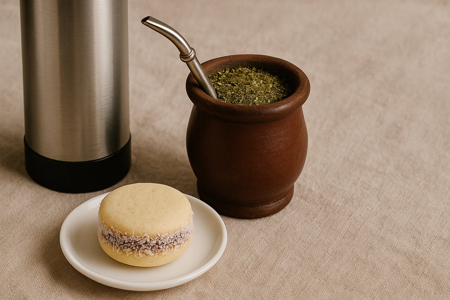 El alfajor de maicena, con dulce de leche y coco rallado, es uno de los dulces más representativos de la pastelería argentina