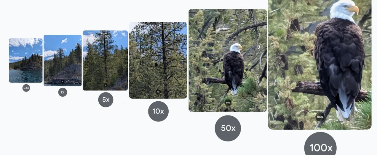 El Zoom x100 mantiene la nitidez y el detalle incluso a larga distancia. (Foto: Google)