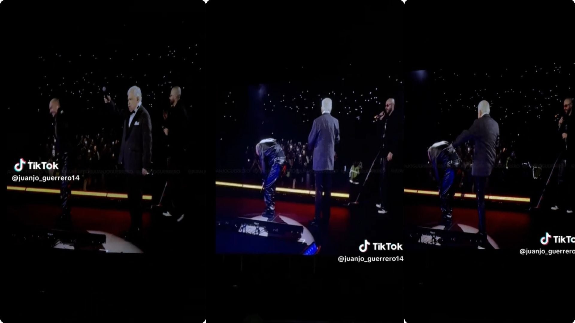 J Balvin recibiendo la patadita de la buena suerte en Bogotá