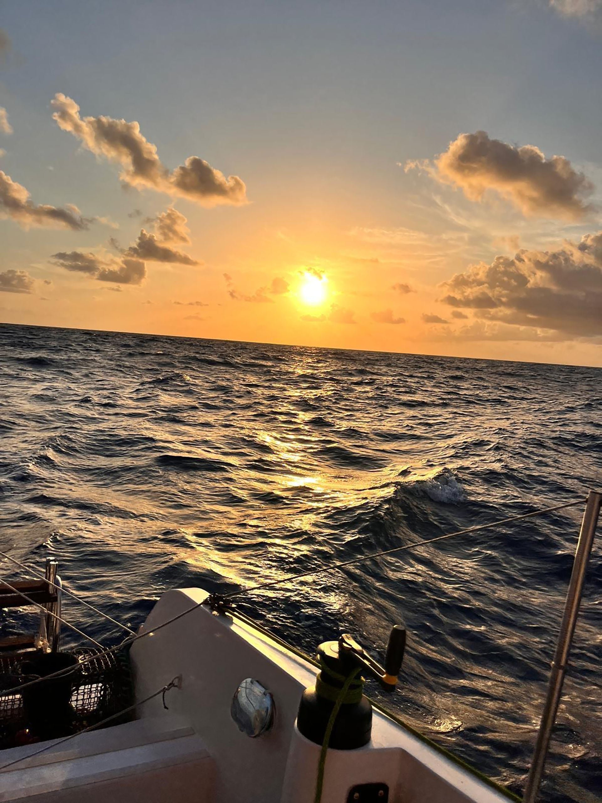 Postales del océano durante una travesía que dura varios meses.