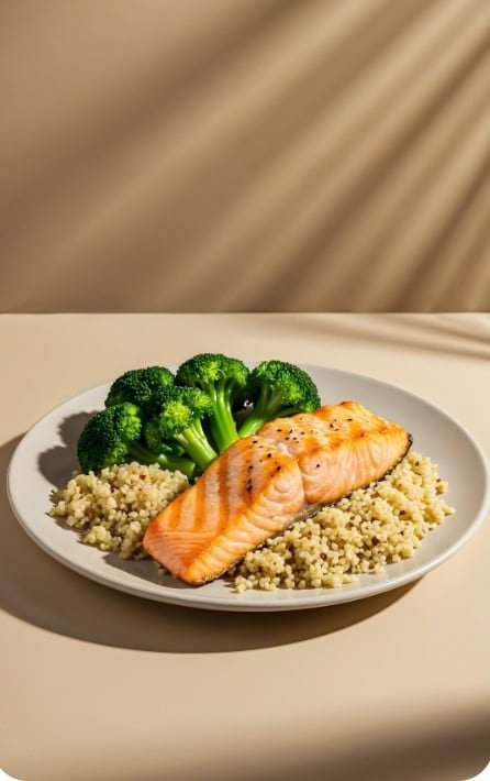 El salmón asado con garbanzos ahumados y verduras se posiciona como la receta ideal para una cena cardiosaludable