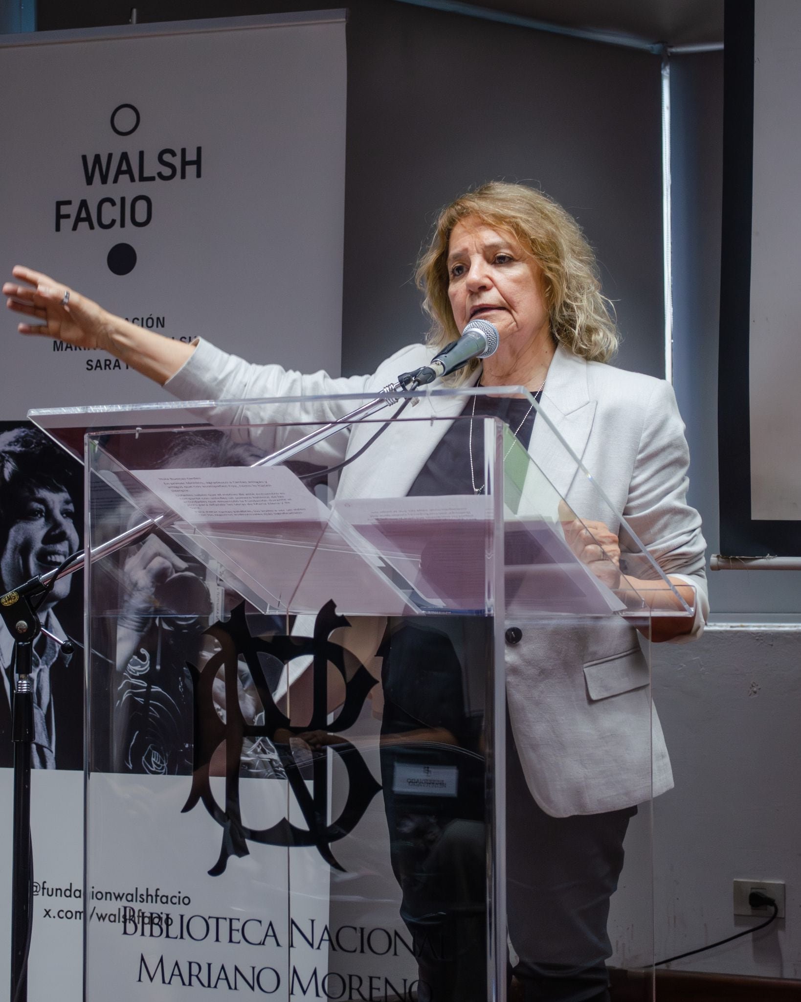 Graciela García Romero, presidenta de la Fundación Walsh-Facio dio las novedades para 2026.