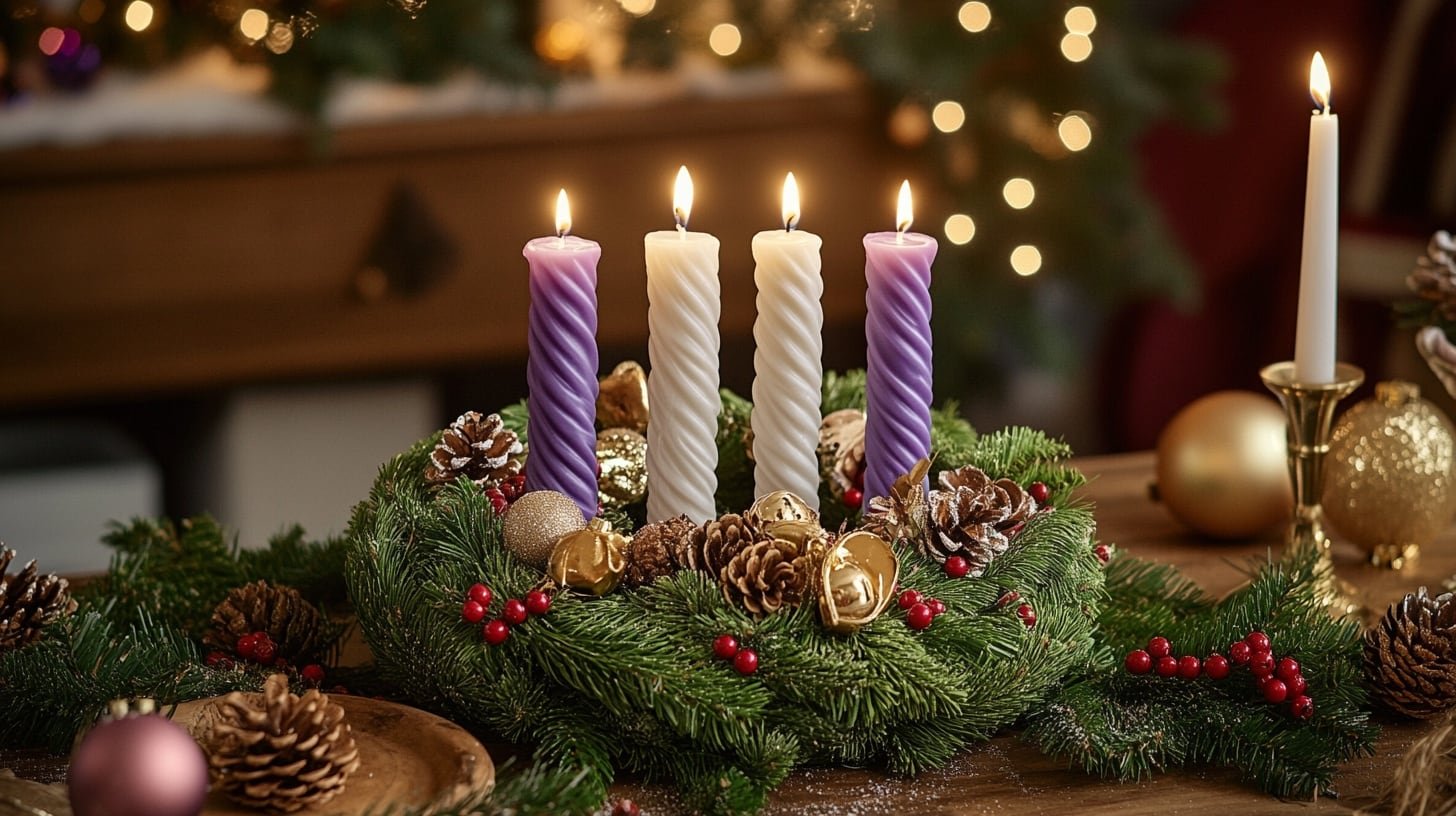 La inclusión de ramas verdes en la corona de Adviento simboliza la vida que perdura y la esperanza durante el invierno
(Imagen Ilustrativa)