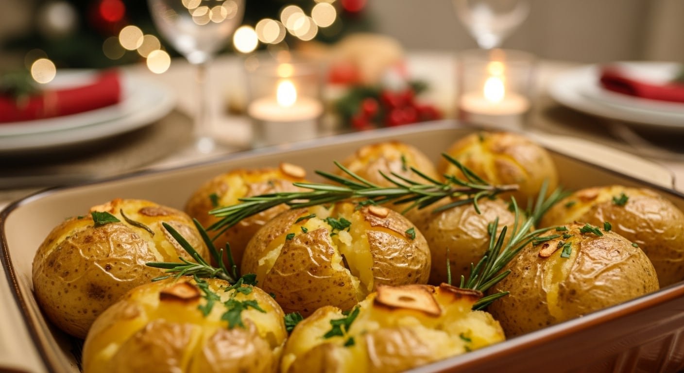 Las papas al horno estilo rústico ofrecen una opción ligera y crujiente, perfecta para complementar carnes asadas, costillas o solomillo. (Imagen Ilustrativa Infobae)