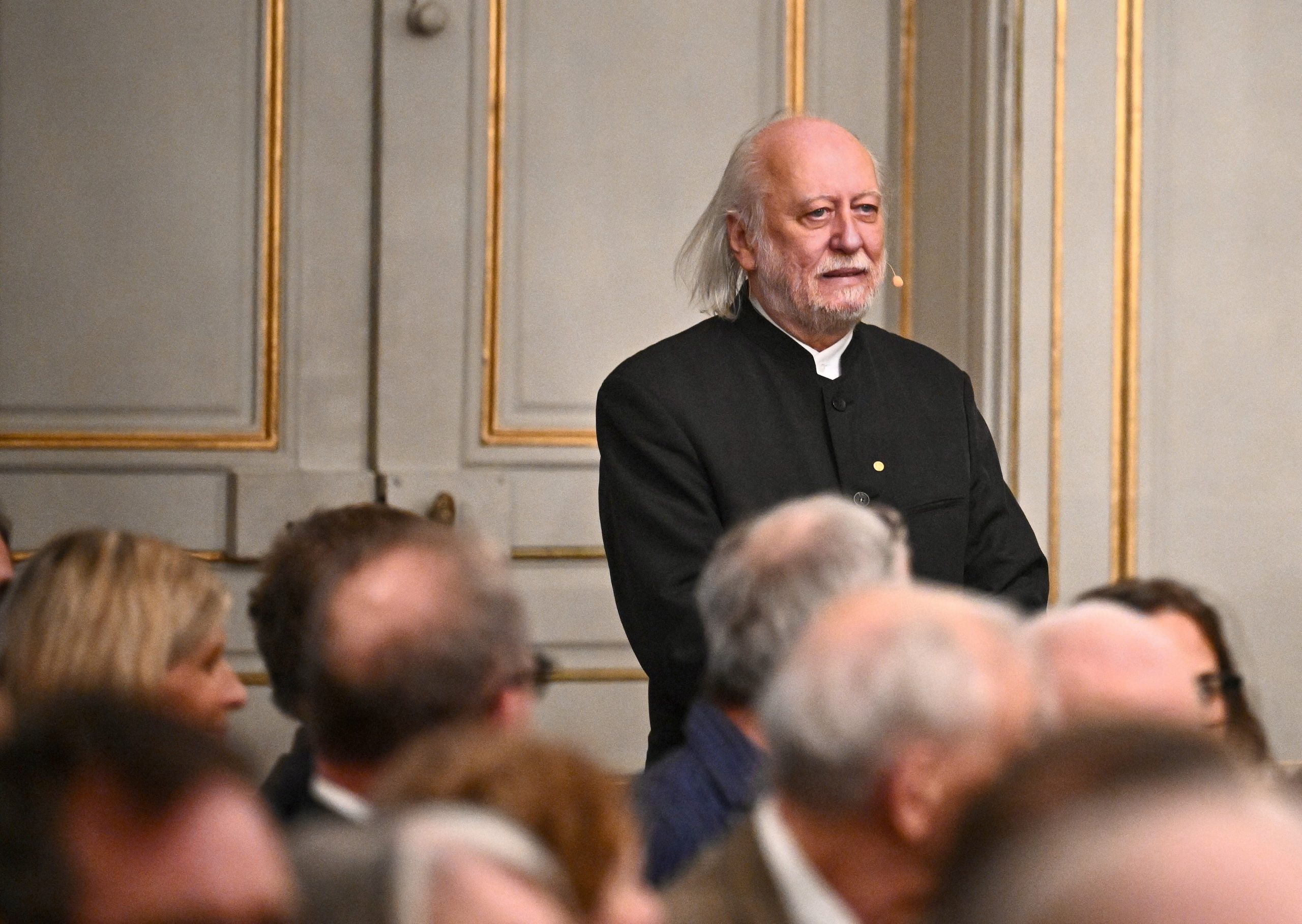 Laszlo Krasznahorkai habló en la Academia Sueca.
