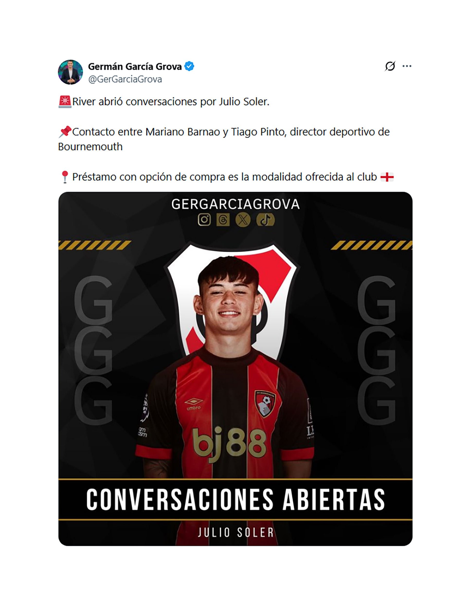 El posteo de García Grova