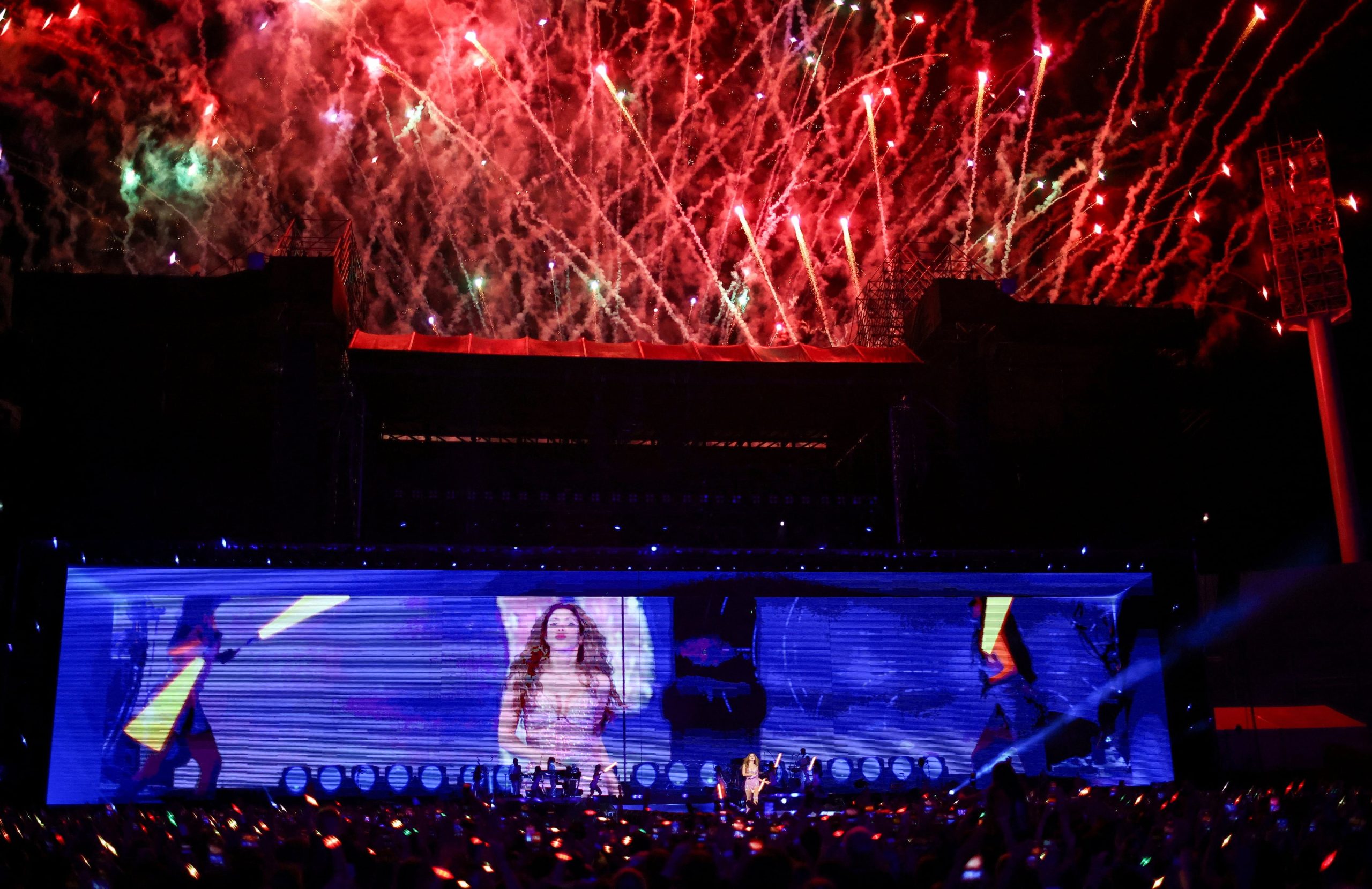 La colombiana sorprendió a los asistentes a su concierto en la ciudad de Buenos Aires - crédito REUTERS/Agustin Marcarian