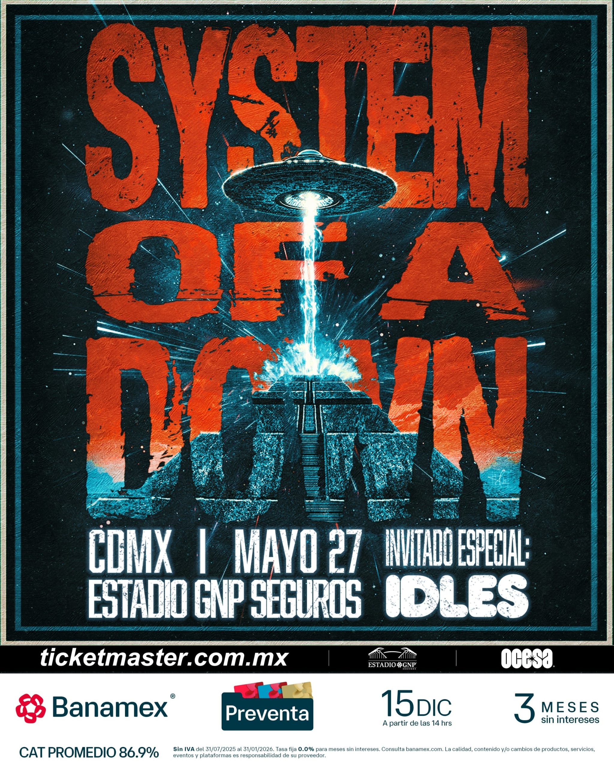 Cartel oficial. (OCESA)