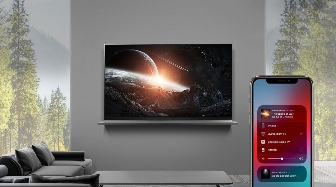 AirPlay de un iPhone a un televisor. (foto: Actualidad iPhone)