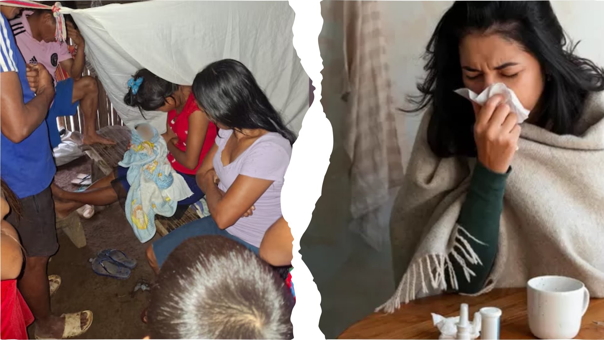 Perú en alerta: 49 niños mueren por tos ferina en Loreto en pleno temor por variante K H3N2. Composición Infobae Perú.