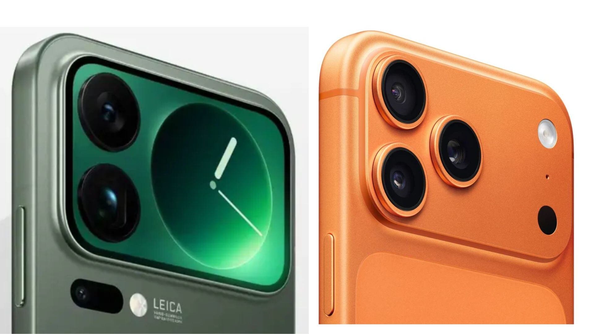 Xiaomi omitió la serie 16 para competir directamente con el iPhone 17, lanzado por Apple en septiembre de 2025. (Fotocomposición Infobae)