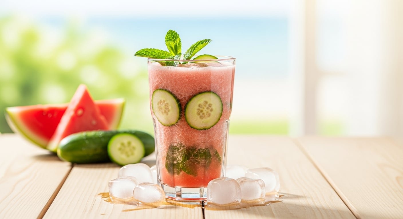 Los licuados de sandía, pepino y menta ayudan a mantener la hidratación y refrescan gracias a su alto contenido de agua y antioxidantes - (Imagen Ilustrativa Infobae)