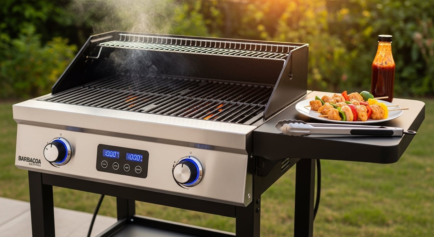 La barbacoa eléctrica facilita la cocina al aire libre sin humo, ideal para terrazas y balcones urbanos. (Imagen ilustrativa Infobae)