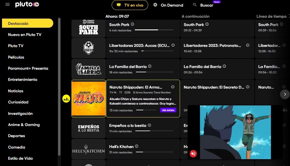 Pluto TV ofrece canales en vivo y contenido bajo demanda, sin cargos ocultos ni necesidad de entrega de información personal, garantizando seguridad digital. (Foto: captura)