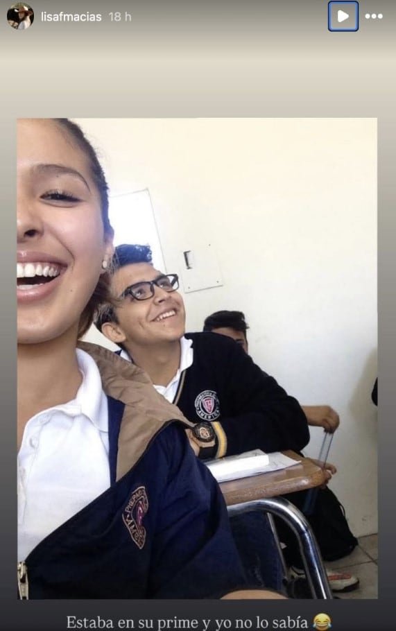 Lisa Fernanda Macías publica en redes sociales imágenes en blanco y negro del cantante cuando era estudiante de preparatoria (IG)