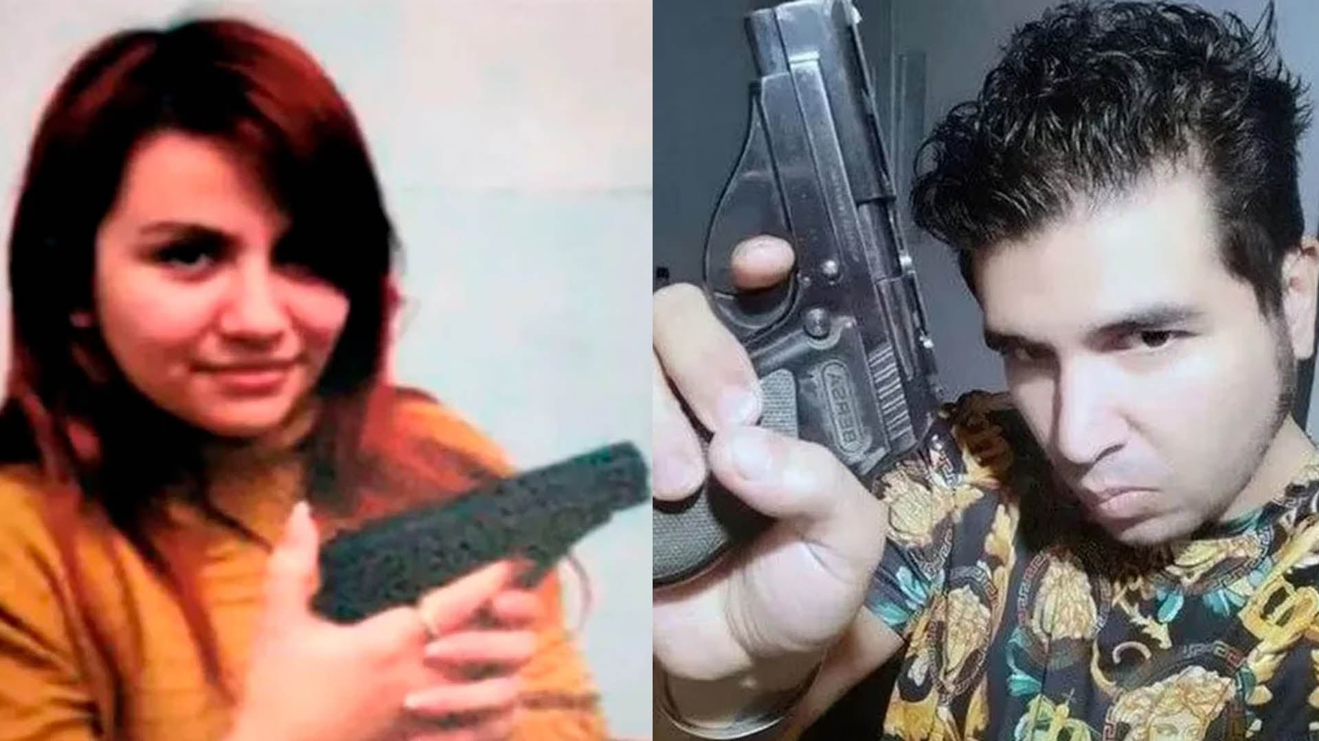 Imágenes de Brenda Uliarte y Fernando Sabag Montiel con el arma que usaron para el atentado