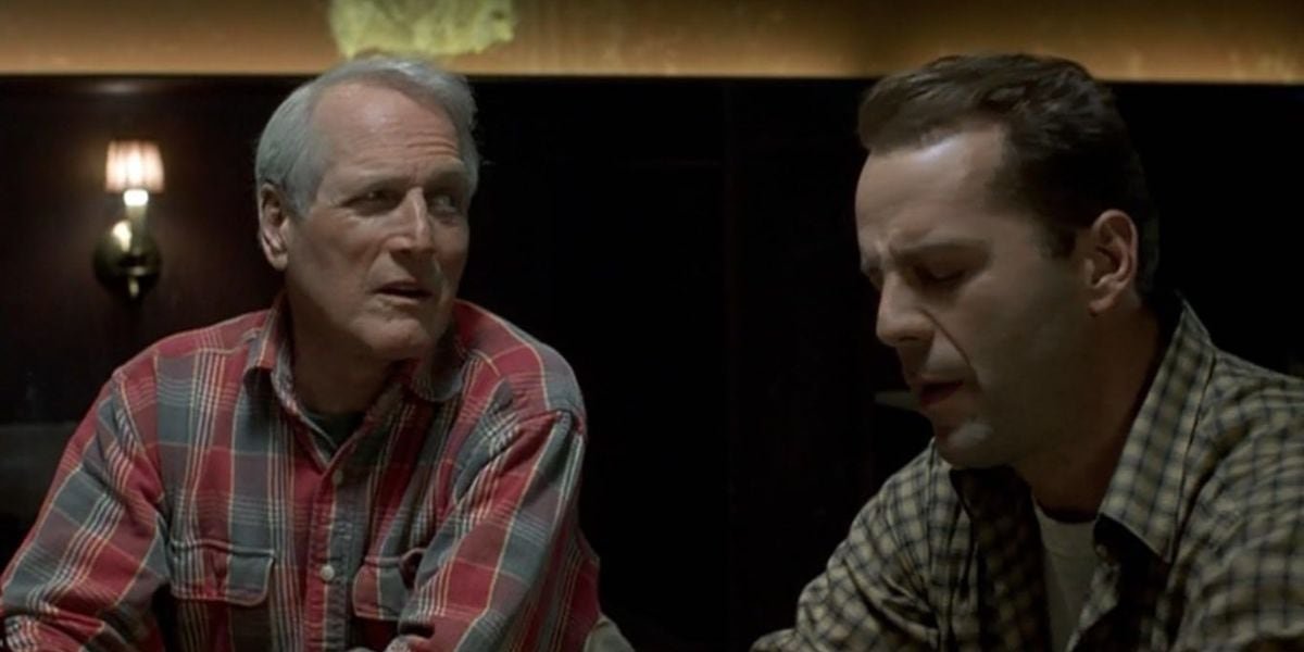 Bruce Willis aceptó el salario mínimo para compartir escena con Paul Newman (foto: IMDb)