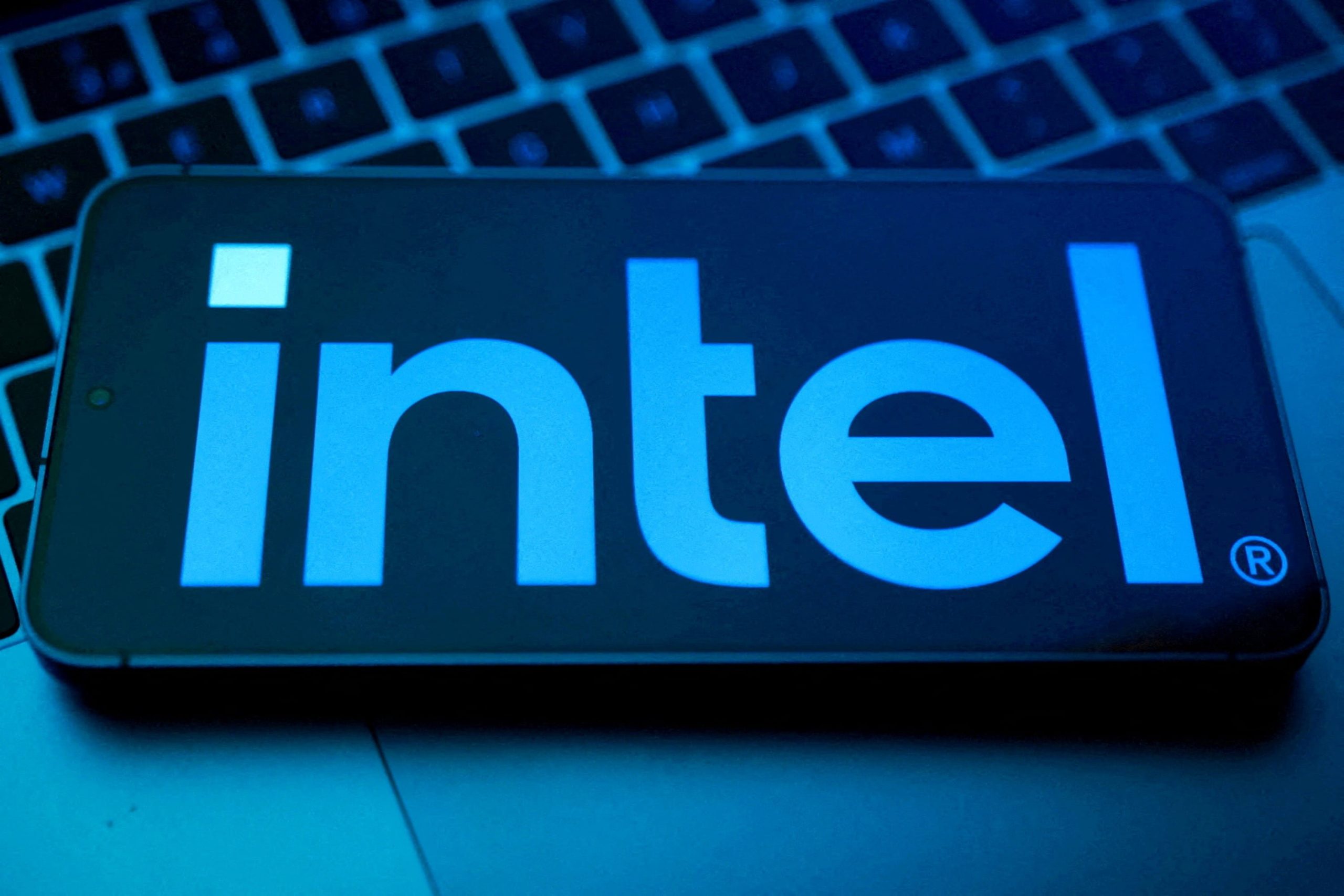 FILE PHOTO: An Intel logo appears in this illustration created on August 25, 2025. REUTERS/Dado Ruvic/Illustration/File Photo