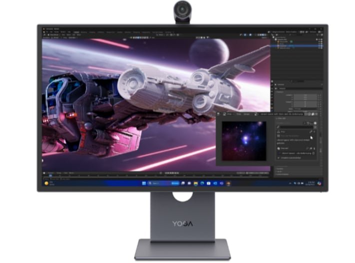 Monitor Yoga Pro 27UD-10. 
(YouTube Lenovo)