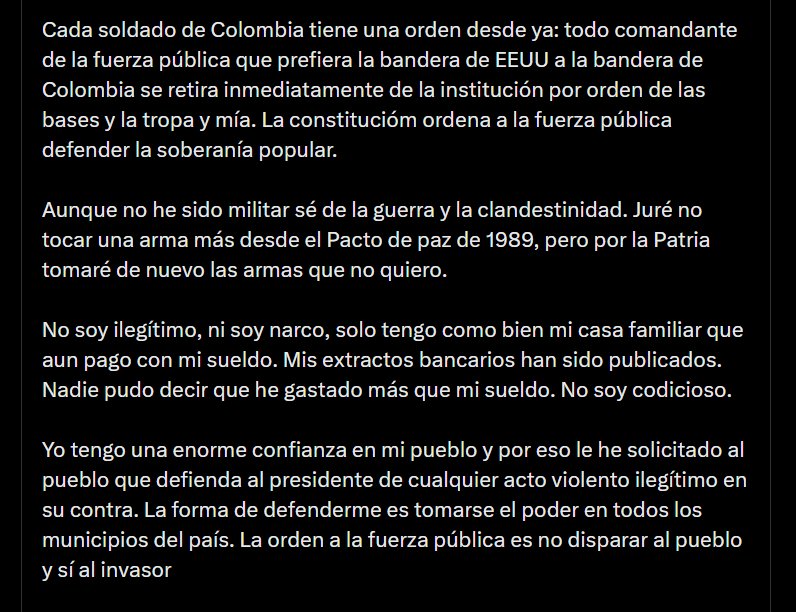 Gustavo Petro contestó a Donald Trump - crédito @petrogustavo/X