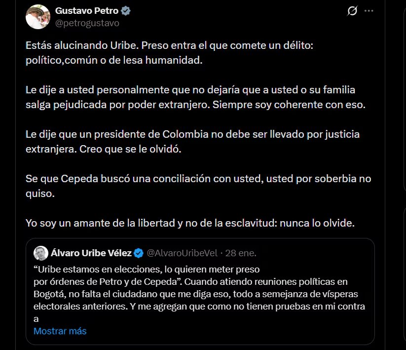 Gustavo Petro - crédito @petrogustavo/X