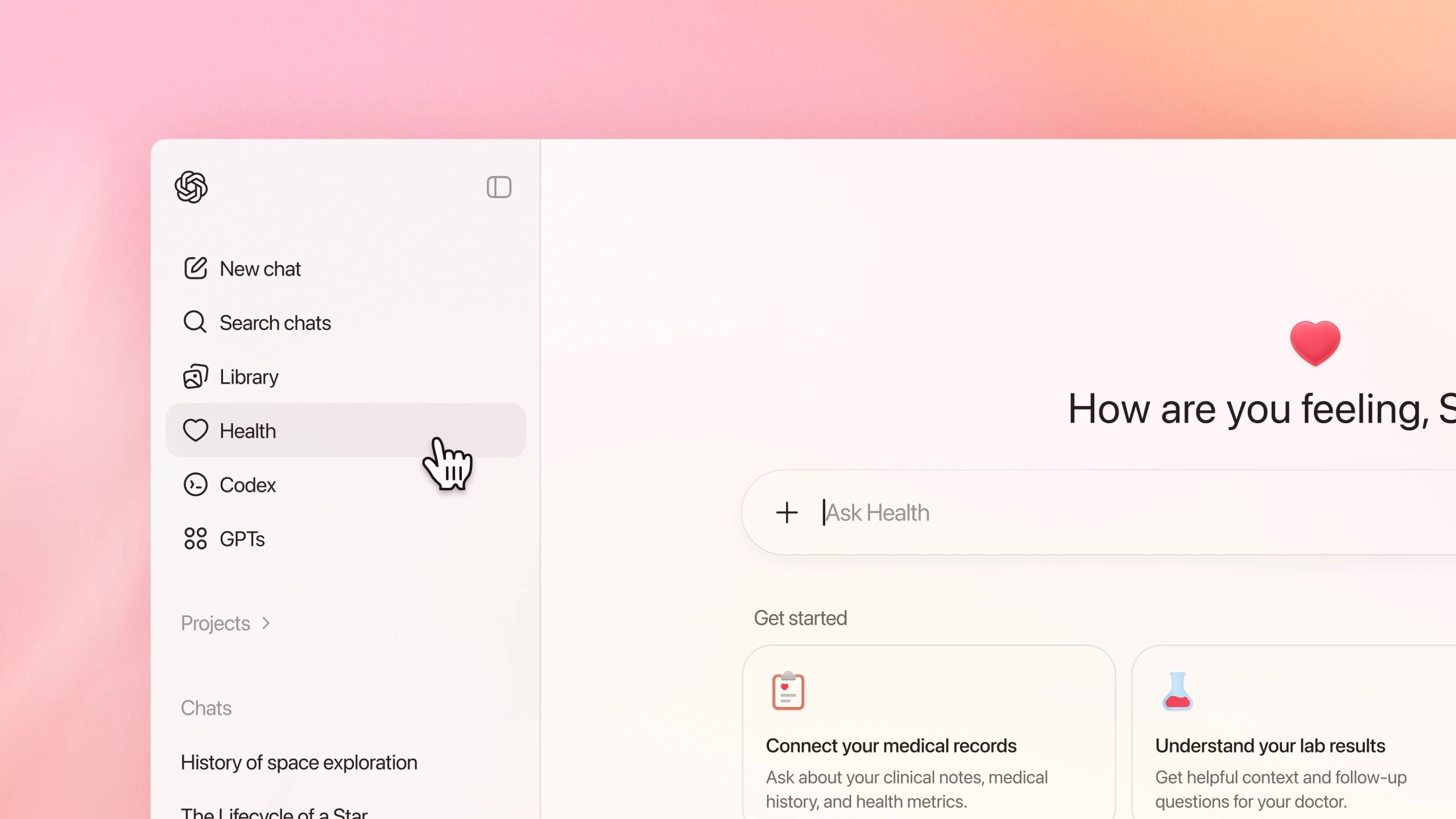 OpenAI lanza ChatGPT Health, plataforma de inteligencia artificial que ofrece respuestas personalizadas y confidenciales en salud y bienestar.