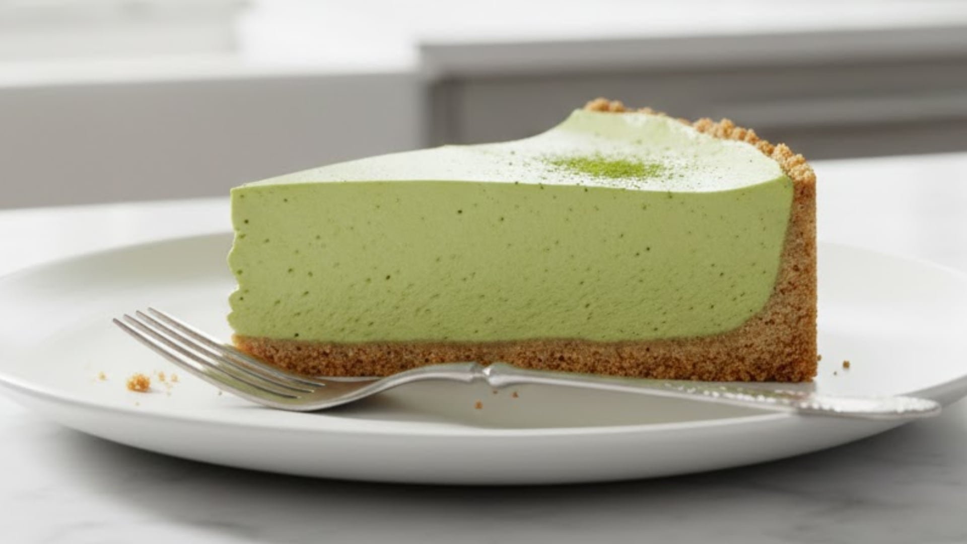 Cheesecake frío de té verde: cremosidad, frescura y antioxidantes en cada rebanada.
(Gemini)
