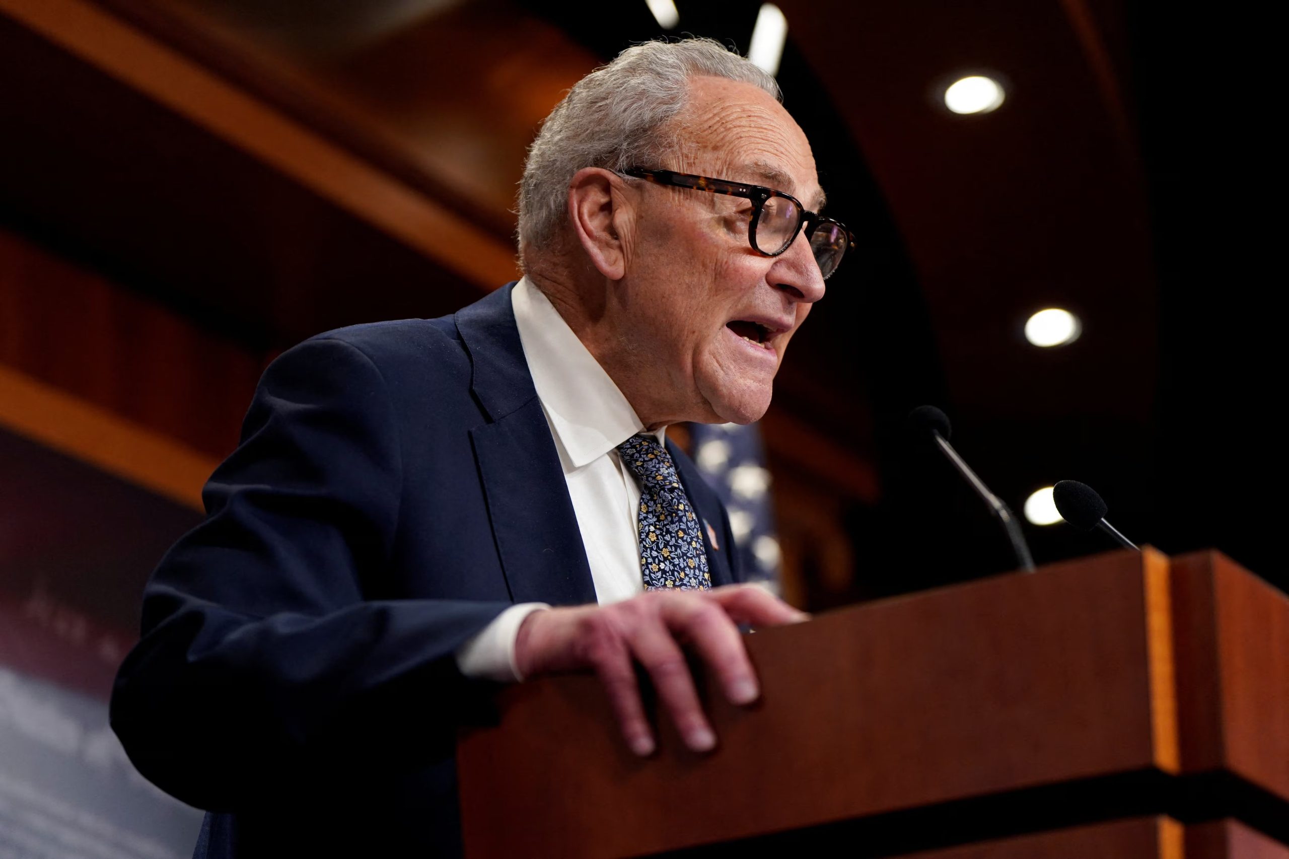 El jefe de la minoría demócrata en el Senado, Chuck Schumer (REUTERS/Elizabeth Frantz)