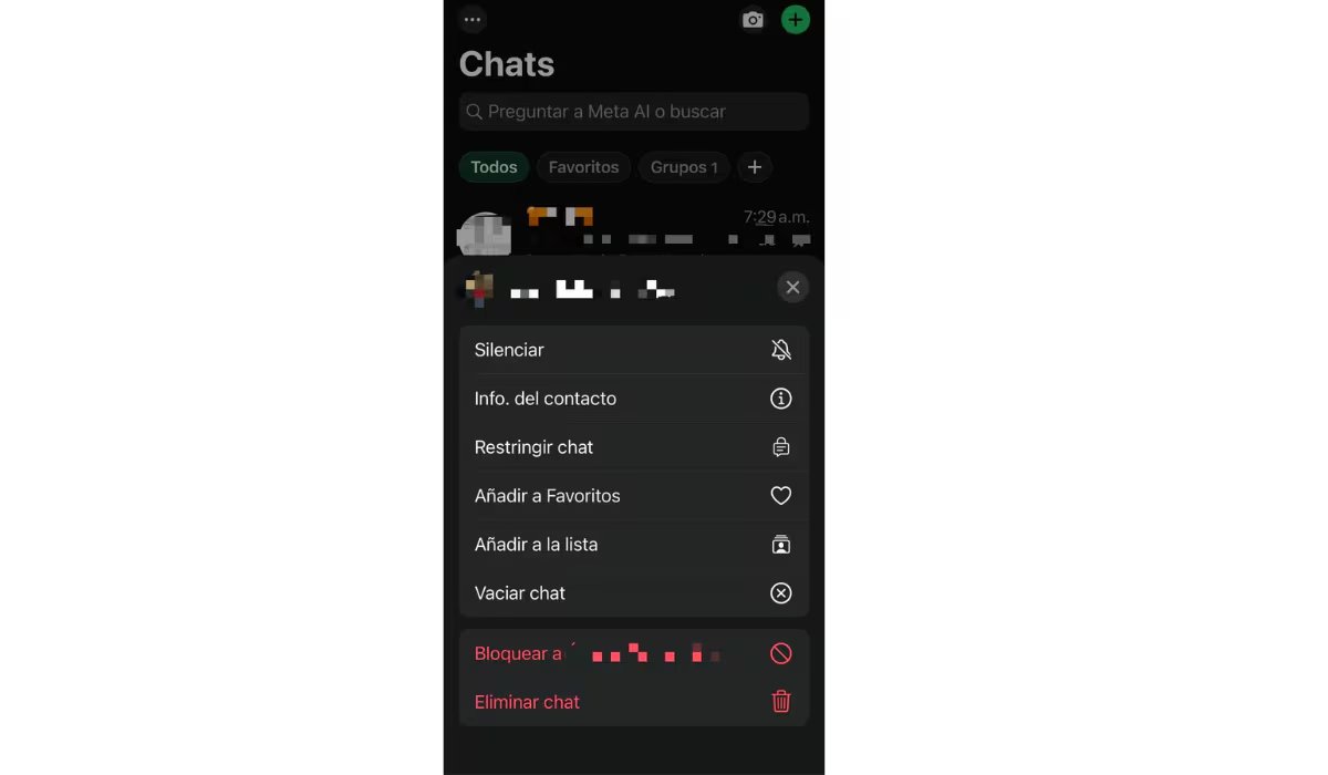 Los usuarios pueden restringir tanto chats individuales como grupales. (WhatsApp)