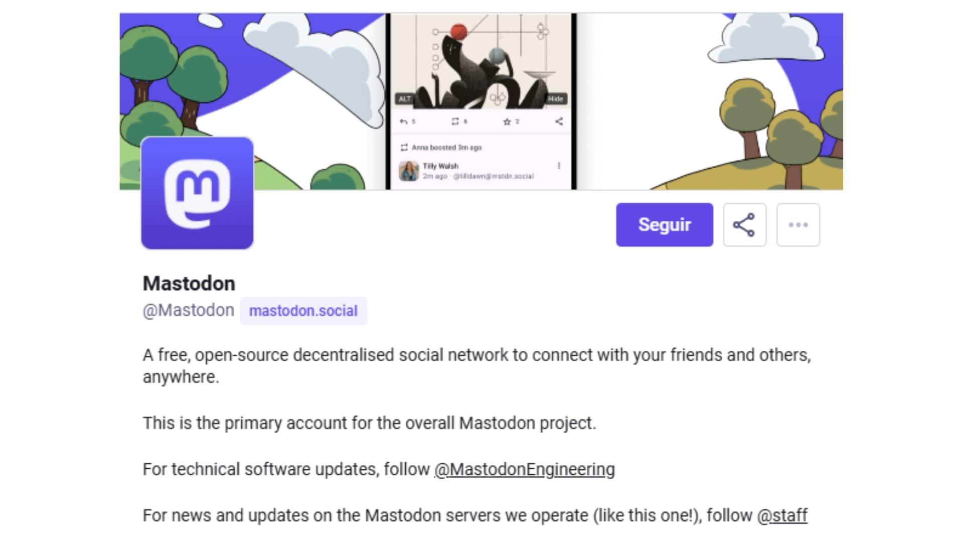 La plataforma permite migrar cuentas entre servidores, ofreciendo flexibilidad a los usuarios en la gestión de su identidad digital. (Mastodon)