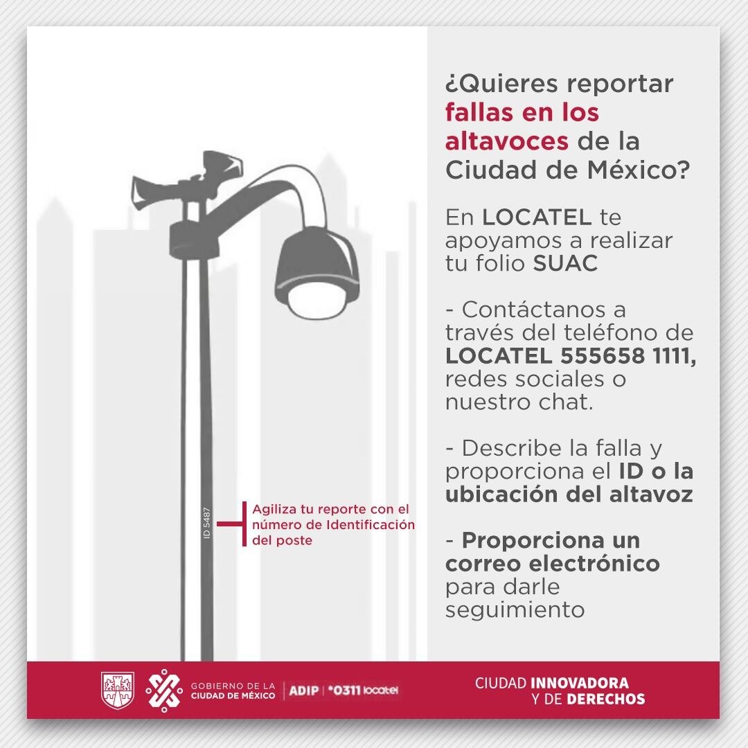 En la Ciudad de México hay más de 13 mil postes equipados con altavoces (Gobierno de la Ciudad de México)