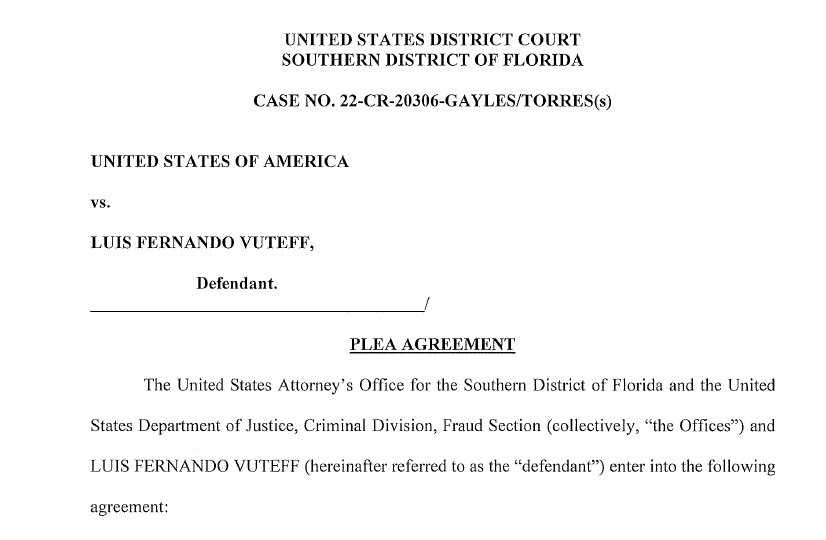 El comienzo del documento de 