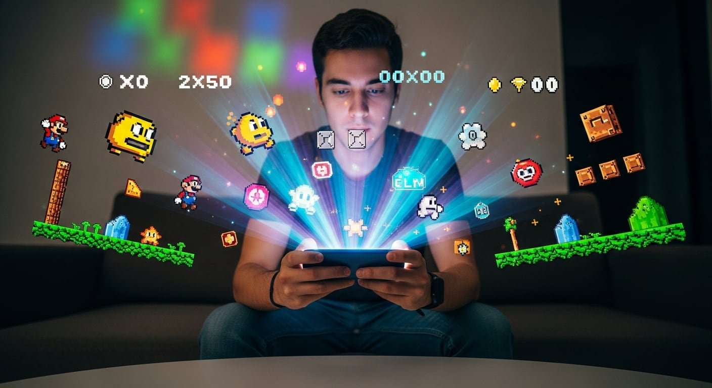 Emuladores, mandos adaptables y servicios de streaming permiten que los teléfonos antiguos se transformen en alternativas económicas y ecológicas para revivir clásicos de los ochenta y acceder a títulos exigentes - (Imagen Ilustrativa Infobae)