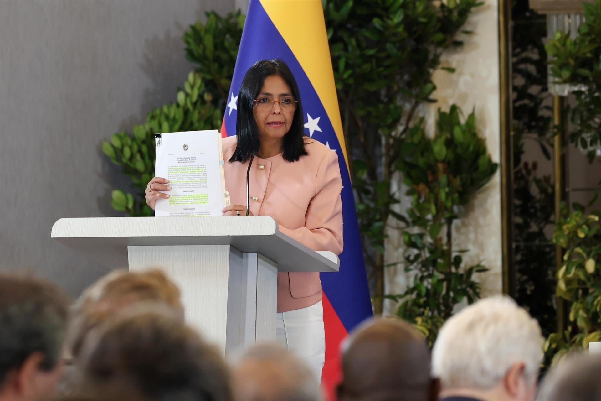 Delcy Rodríguez, presidente interina de Venezuela (Europa Press)