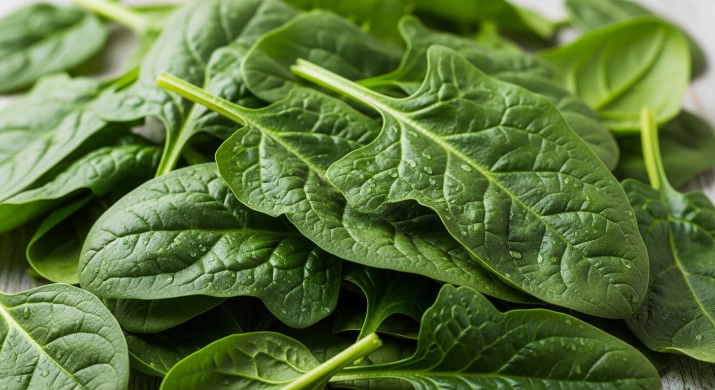 La espinaca encabeza la lista de alimentos vegetales ricos en hierro, con 6,5 mg por taza cocida, y destaca por su aporte de luteína y folato (Imagen Ilustrativa Infobae)