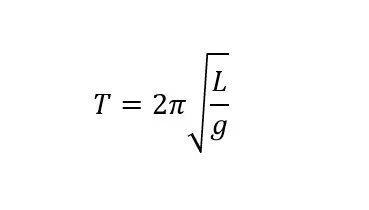 La fórmula clásica del péndulo simple