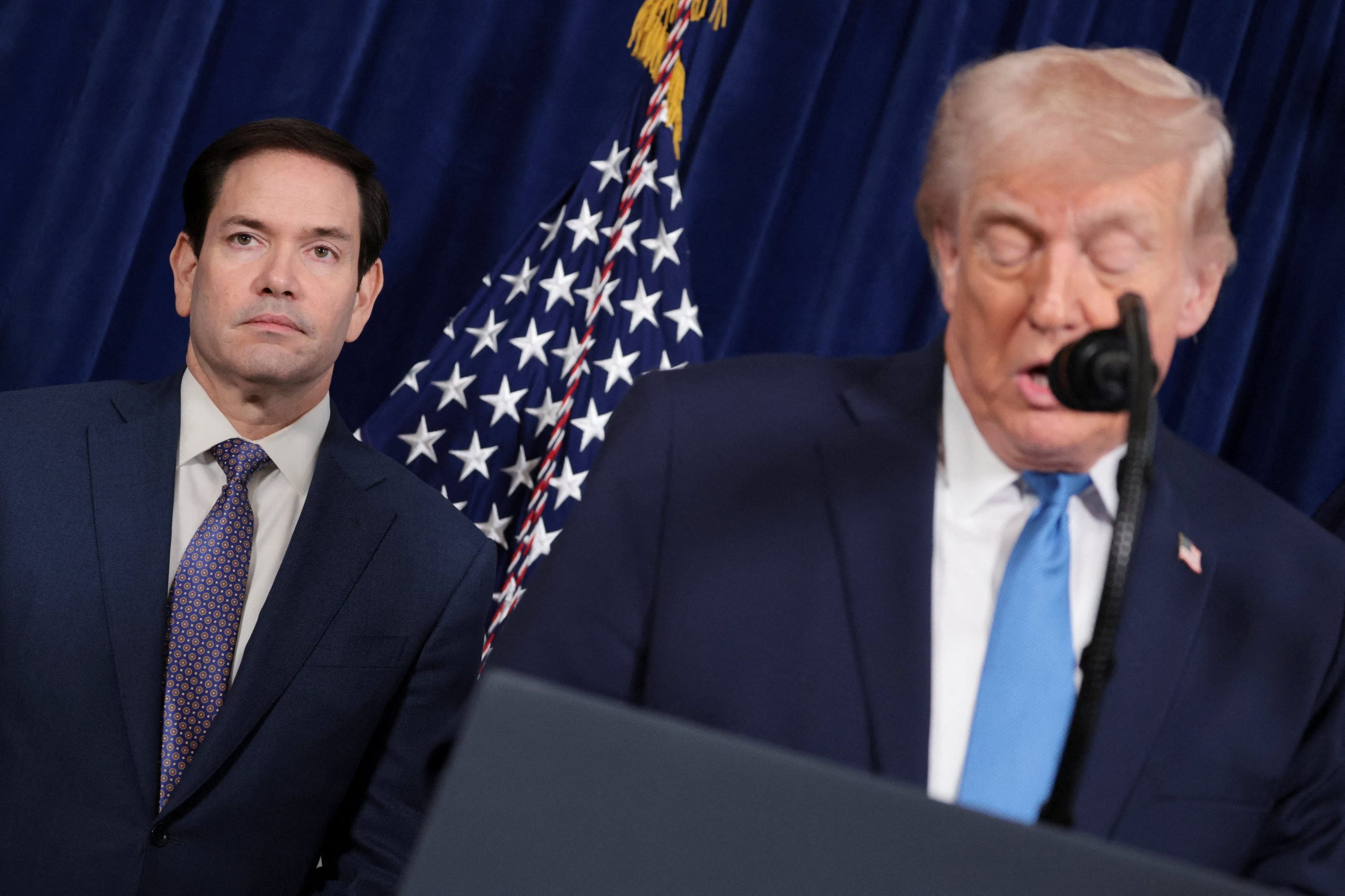 Donald Trump aseguró que el secretario de Estado, Marco Rubio, mantuvo contactos con Rodríguez para iniciar conversaciones políticas (REUTERS/Jonathan Ernst)