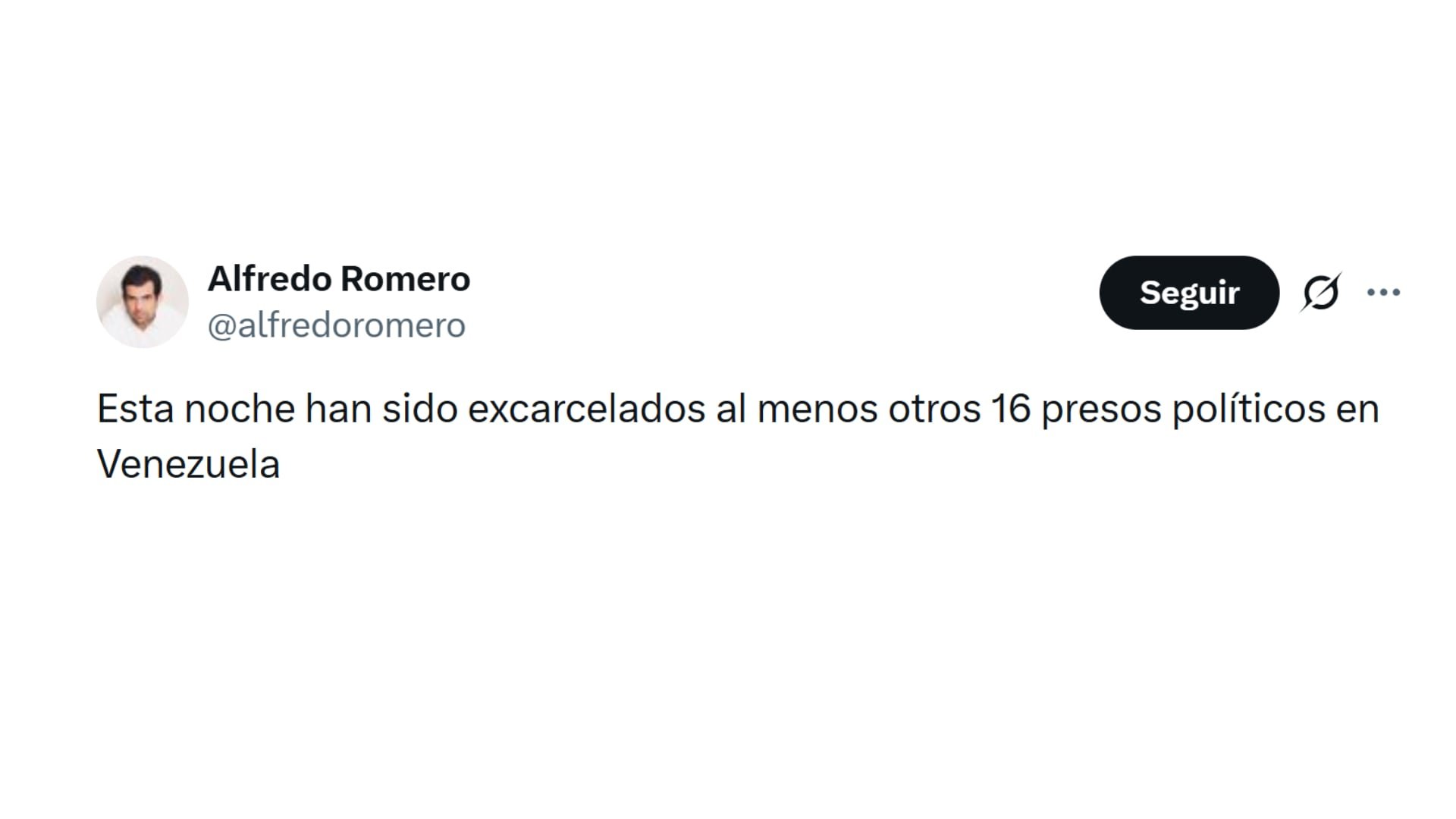 El presidente del Foro Penal reportó nuevas excarcelaciones durante la noche del viernes (X: @alfredoromero)