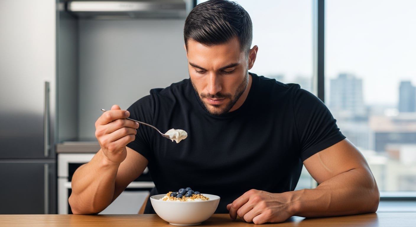 El yogurt griego se puede acompañar con cereales o frutas . (Imagen Ilustrativa Infobae)