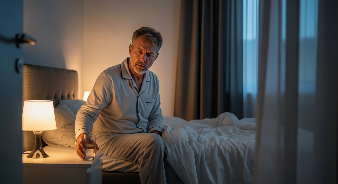 El dolor puede aumentar el estrés y la depresión, lo que afecta el descanso nocturno en hombres mayores (Imagen Ilustrativa Infobae)