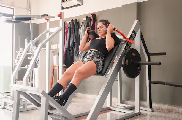 Integrar la hack squat de forma regular favorece adaptaciones sostenidas y minimiza el estancamiento en el entrenamiento del tren inferior (Freepik)