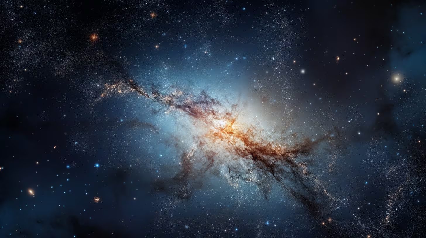 La materia oscura es materia no bariónica, no está compuesta por átomos con protones y neutrones, lo que impide su detección convencional (Imagen Ilustrativa Infobae)