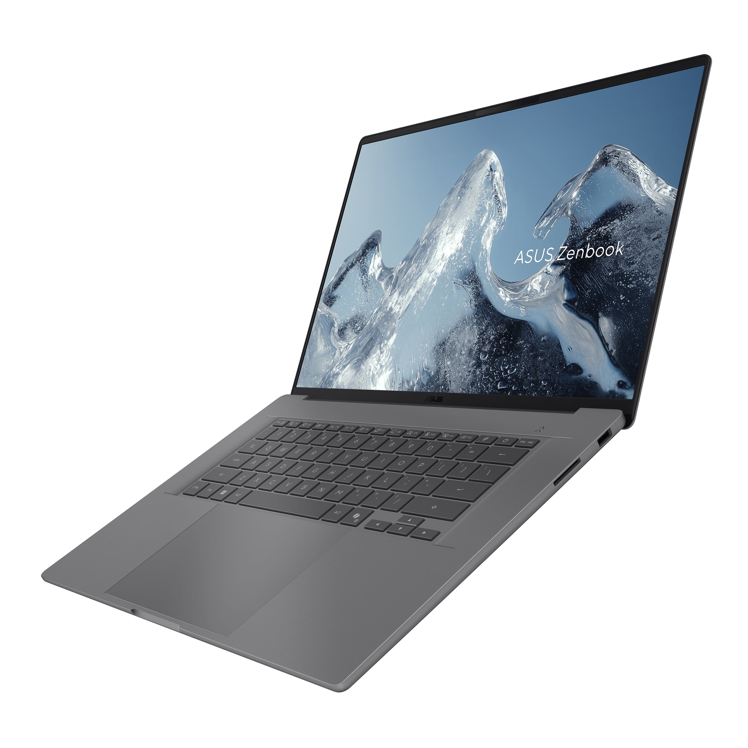 Funciones de seguridad como inicio facial Windows Hello, chip Microsoft Pluton y Adaptive Lock protegen la privacidad y los datos en la Zenbook A16.(Cortesía ASUS ).