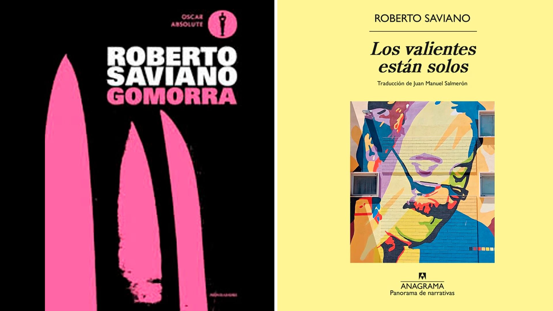 Dos de los aclamados libros de Roberto Saviano