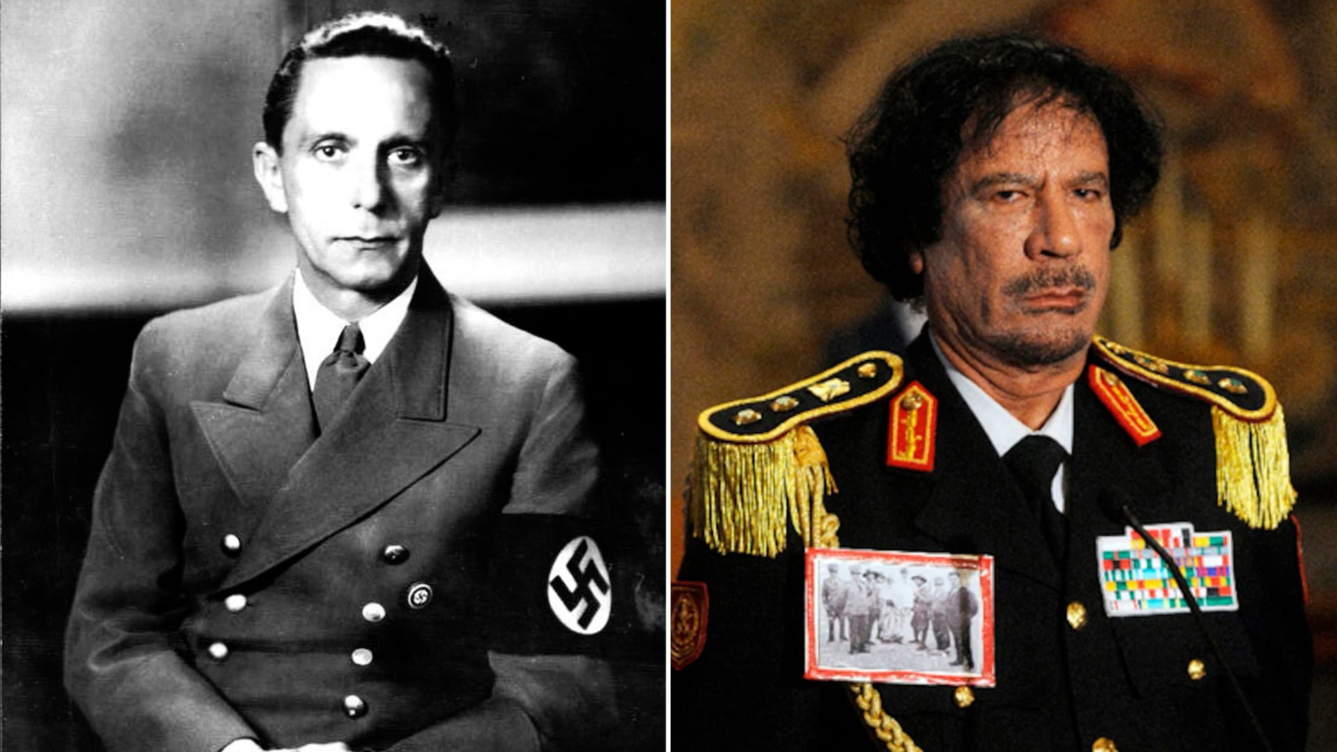 Joseph Goebbels, el ministro de Propaganda de Hitler y el dicrador Maumar Gadafi, dos historias nefastas que cruzar el nuevo libro de Saviano